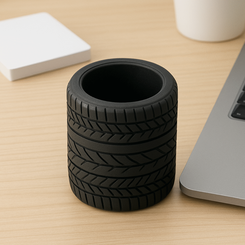Tyre Shape Pen Holder – Custom Corporate Desk Gift for Automotive & Industrial Clients - Image 4