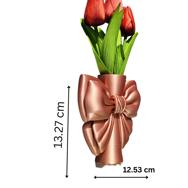 Luxury Bow Ribbon Vase – Elegant Custom Corporate & Business Gift - Image 2