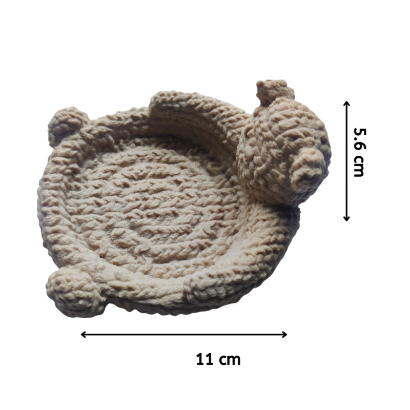 Knitted Bear Coaster – Unique Corporate Gift for Offices & Clients - Image 2