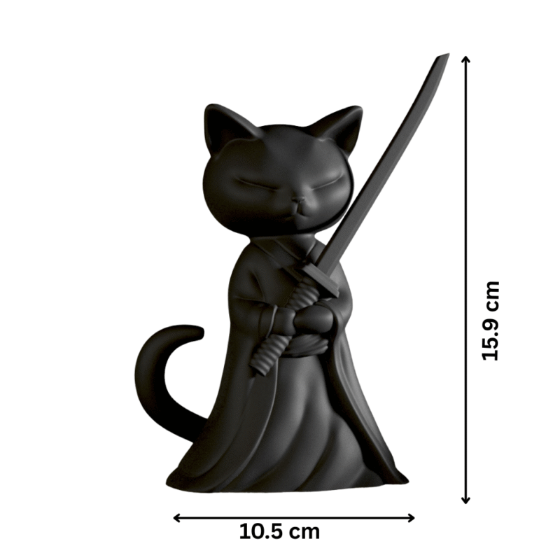 織田猫侍Black13park Oda Cat Samurai statue Black13park Oda Cat