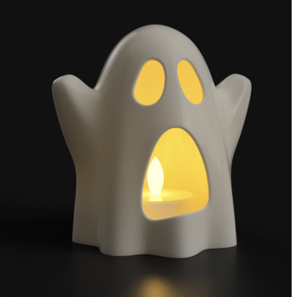 Halloween Ghost Tealight Lamp for Home & Office Decor | Spooky Halloween Table Light