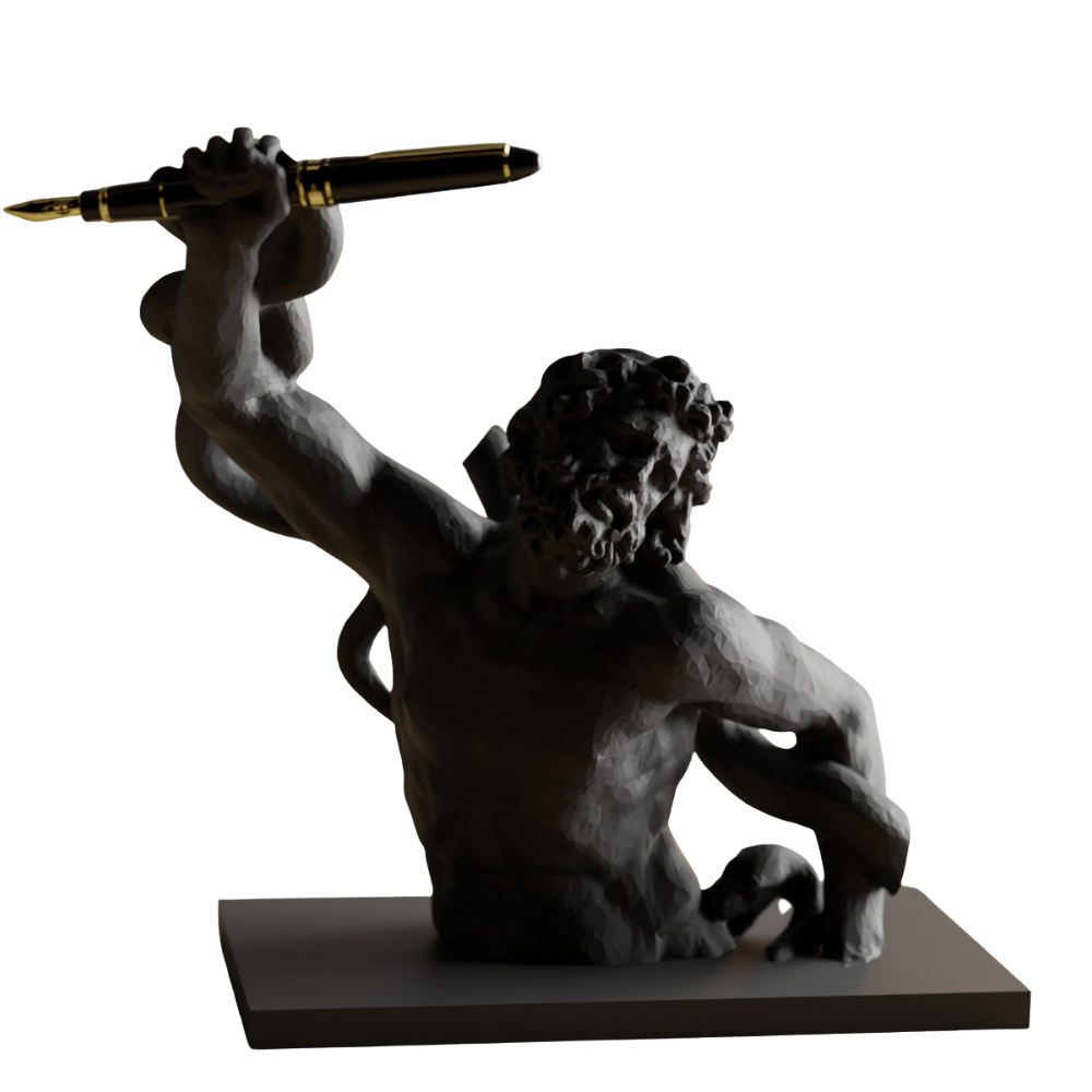 Laocoön Pen Holder – Artistic Premium Desk Gift for Corporate Clients | Custom Logo Office Gift - Image 1
