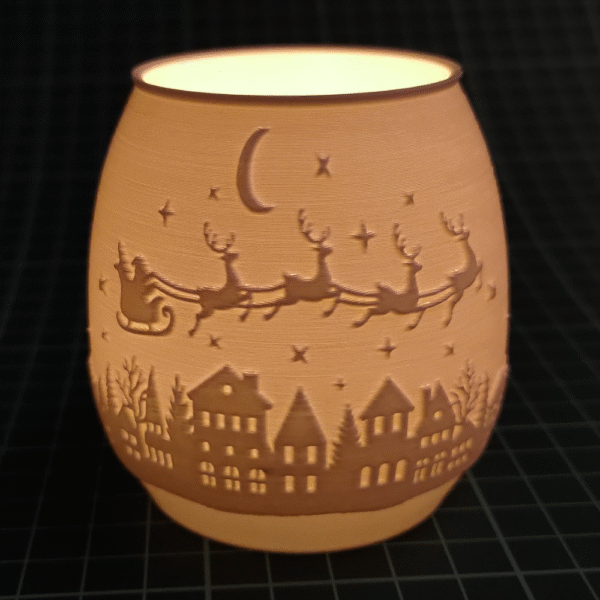 Tealight Santa Claus Christmas Lamp – Custom Handmade Christmas Gift for Home and Office Décor