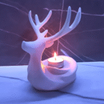 Christmas Reindeer Decorative LED Tea Light Candle | Festive Home Decor Gift for Christmas
