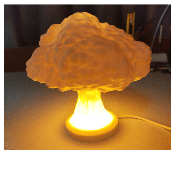 Nuclear Bomb Mushroom Cloud Night Light Lamp – Unique Desk Gift for Office, Industry & Events