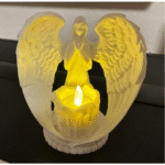 Angel with LED Tealight Candle – Elegant Desk & Appreciation Gift