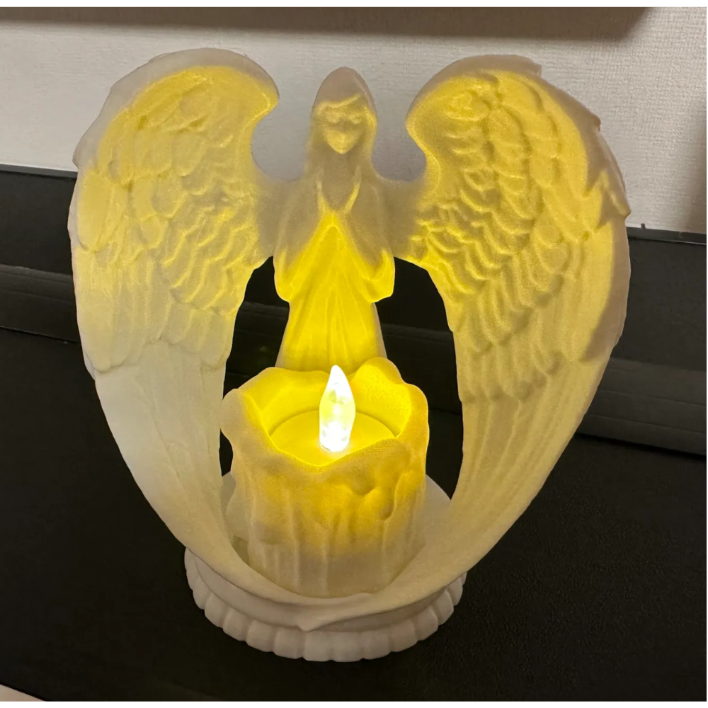 Angel with LED Tealight Candle – Elegant Desk & Appreciation Gift - Image 1