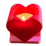 Heart Shaped Tealight Candle Holder for Home and Office Decor
