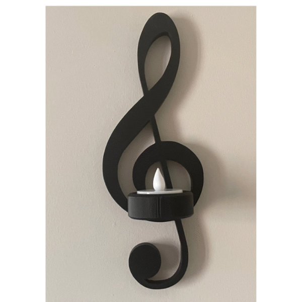 Treble Clef Tealight Candle Holder for Home and Office Decor