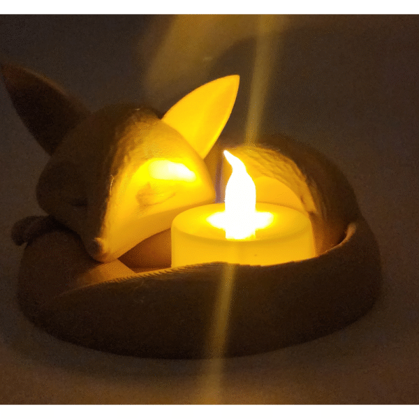 Sleeping Fox Tea Light Holder for Home & Office Decor