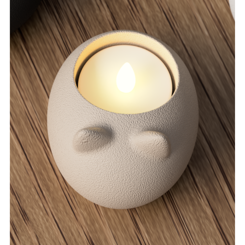 1 Cat LED Tealight Holder | Cute Cat Shape Tealight Lamp for Home & Office Decor | Eco-Friendly LED Candle Holder Gift - Image 1