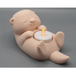 Cozy Otter Tealight Holder | Unique Home & Office Décor Gift | Animal-Shaped Candle Holder