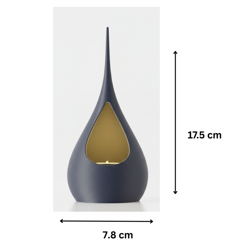 Teardrop Tealight LED Candle Holder for Home and Office Decor - Image 2