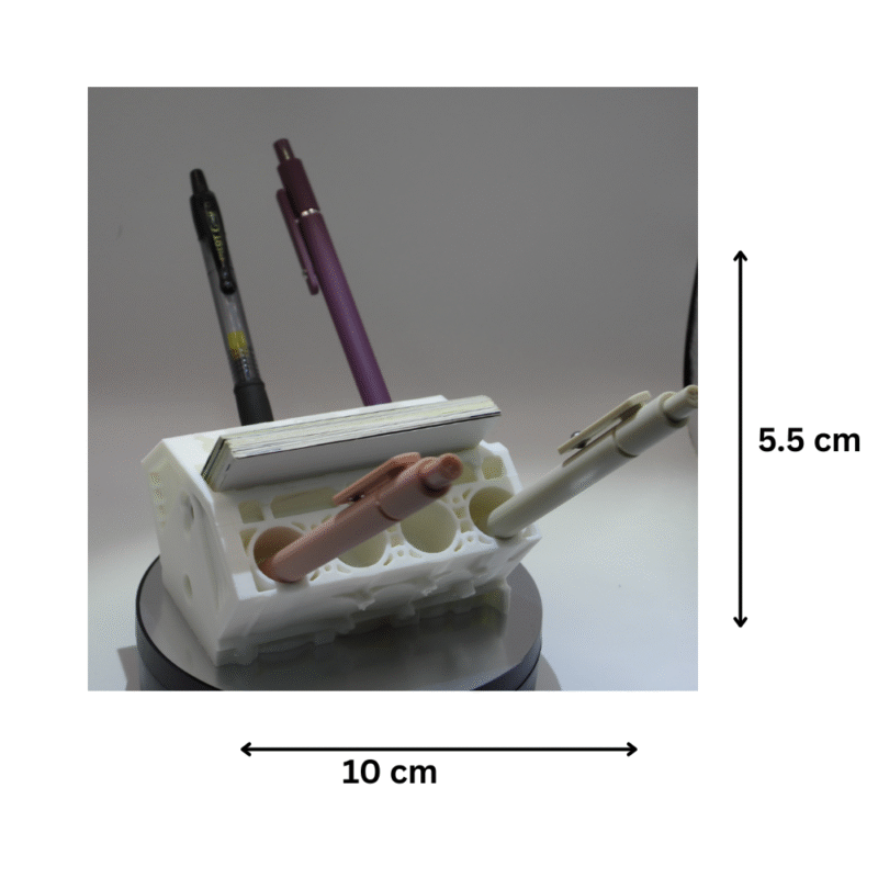 Corvette Engine Block Business Card and Pen Holder – Stylish Corporate Gift for Office Desk Elegance - Image 2