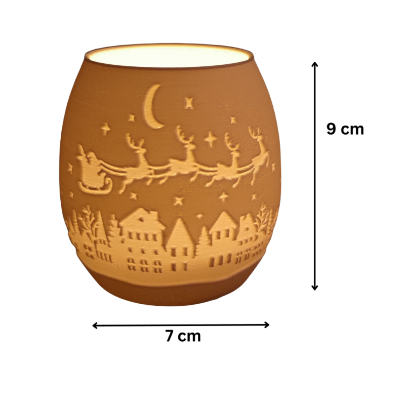 Tealight Santa Claus Christmas Lamp – Custom Handmade Christmas Gift for Home and Office Décor - Image 2