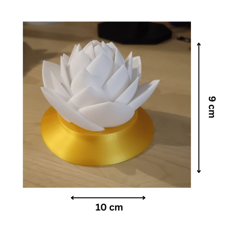 Lotus Flower Candle Lamp for Home, Office and Event Decoration – Eco Friendly 3D Printed Gift - Image 2