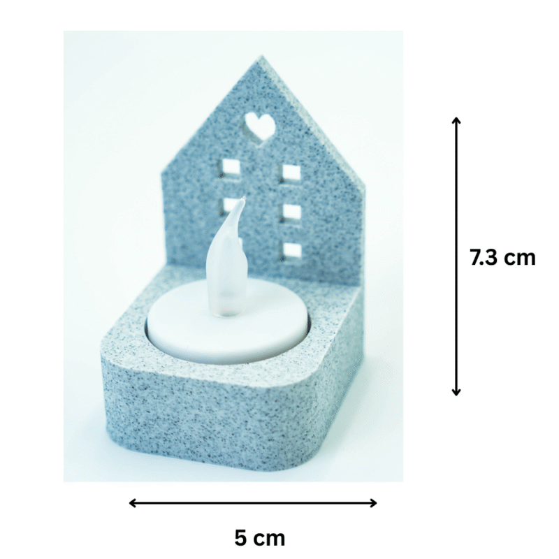 Minimalist Tealight Candle House Holder for Home and Office Décor | Modern Gift Item - Image 2