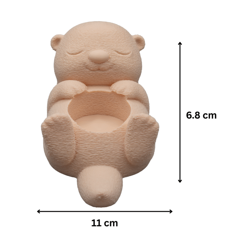 Cozy Otter Tealight Holder | Unique Home & Office Décor Gift | Animal-Shaped Candle Holder - Image 2