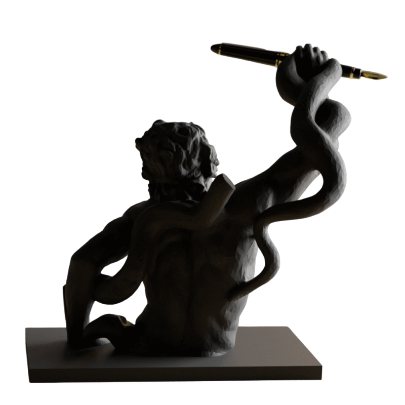 Laocoön Pen Holder – Artistic Premium Desk Gift for Corporate Clients | Custom Logo Office Gift - Image 3