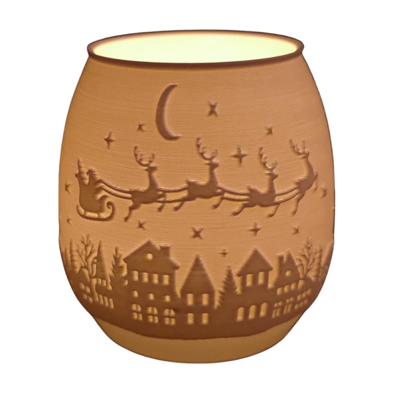 Tealight Santa Claus Christmas Lamp – Custom Handmade Christmas Gift for Home and Office Décor - Image 3