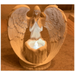 Angel with LED Tealight Candle – Elegant Desk & Appreciation Gift - Image 3