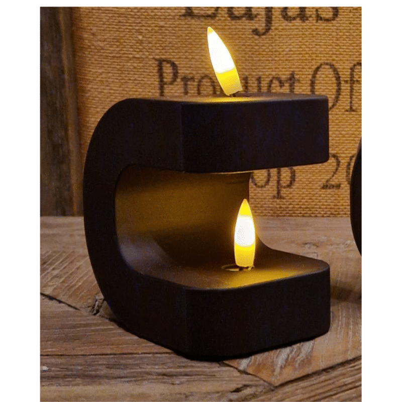Elegant Curved Tea Light Candle Holder for Home and Office Décor - Image 3