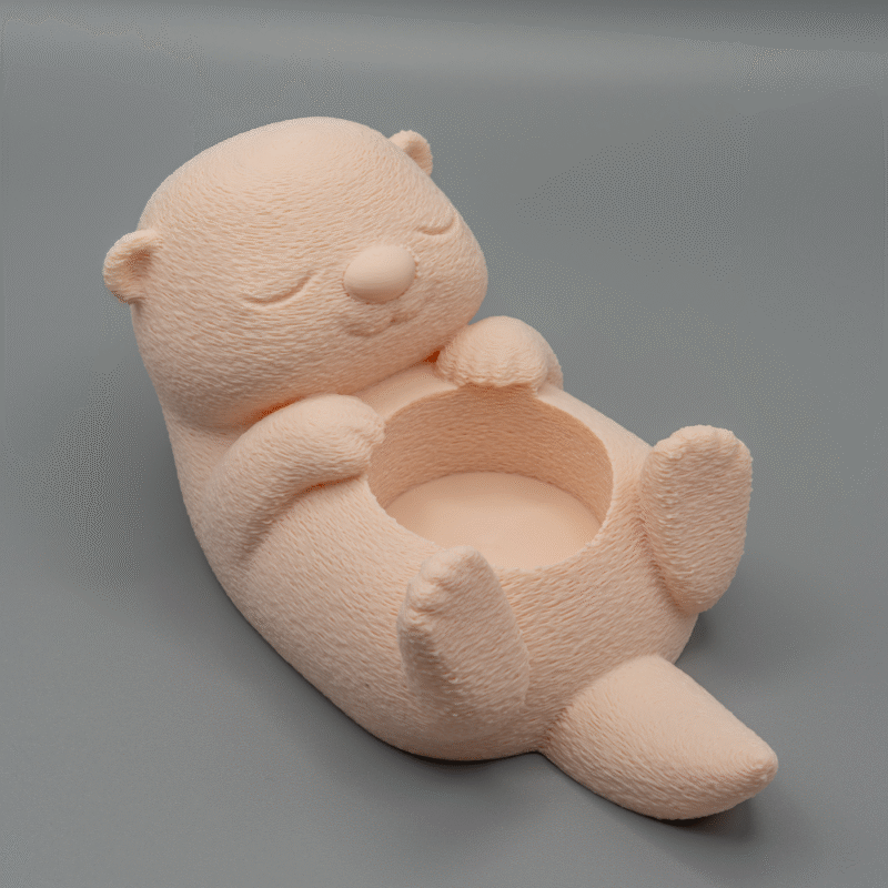 Cozy Otter Tealight Holder | Unique Home & Office Décor Gift | Animal-Shaped Candle Holder - Image 3