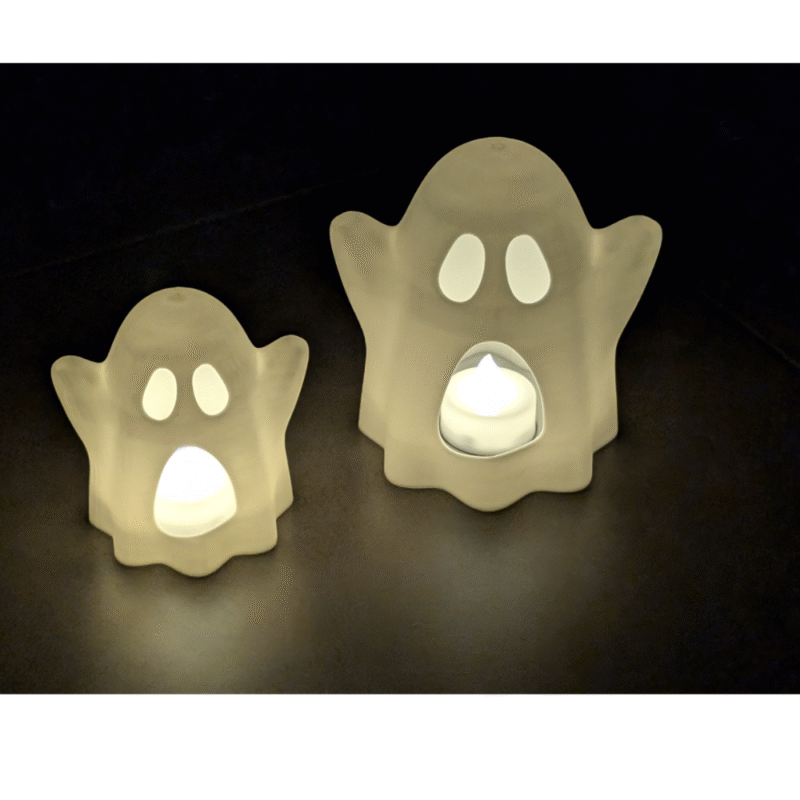 Halloween Ghost Tealight Lamp for Home & Office Decor | Spooky Halloween Table Light - Image 3
