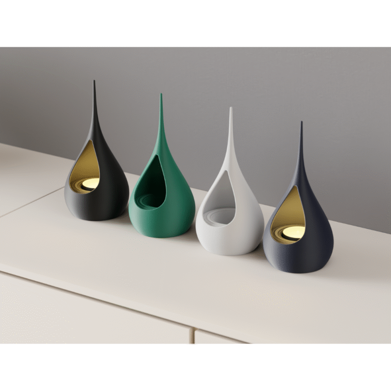 Teardrop Tealight LED Candle Holder for Home and Office Decor - Image 3