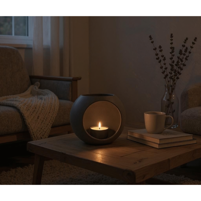 Modern Ball LED Tealight Holder for Home & Office Decor | Elegant Decorative Light Gift - Image 3