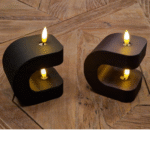 Elegant Curved Tea Light Candle Holder for Home and Office Décor - Image 4