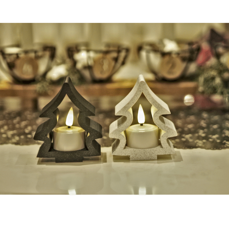 Christmas Tree Tealight Candle Holder for Home & Office Décor | Elegant Table Centerpiece | Perfect Gift for Festivals & Events - Image 4