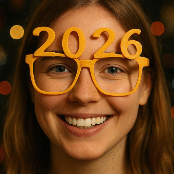 Glasses New Year 2026 | Premium Home Décor & Corporate Gift | Desk Display for Offices & Events