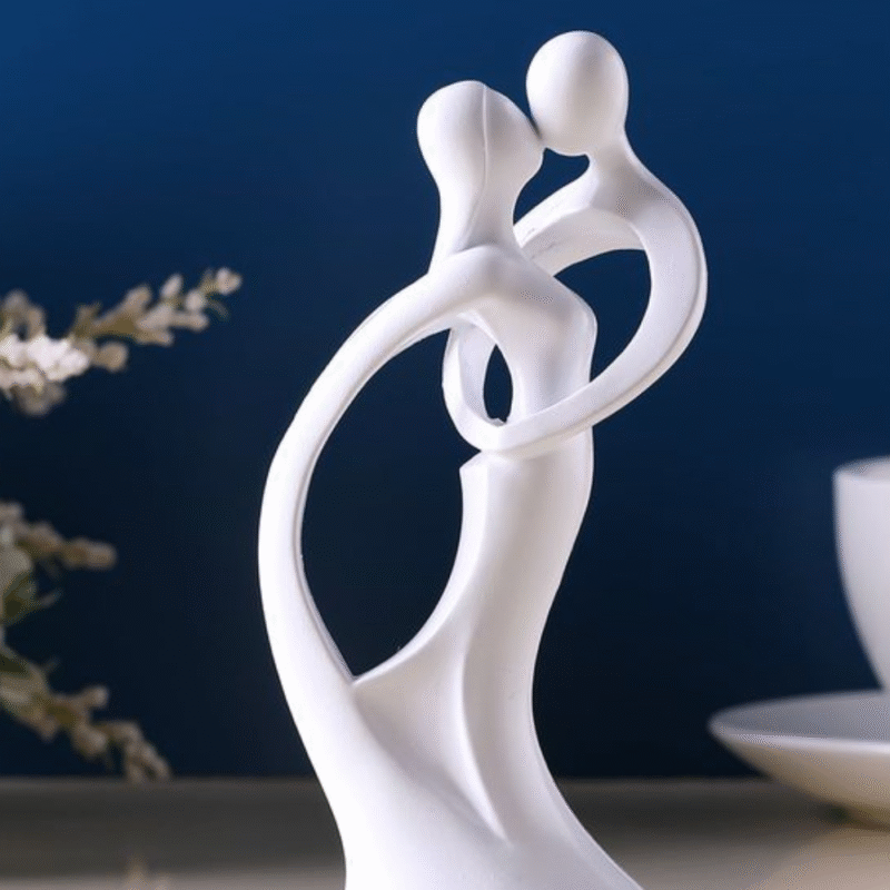 Love Couple Statue | Elegant Home Decor Showpiece | Anniversary & Valentine Gift for Office & Living Room - Image 3