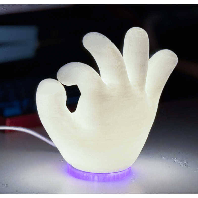 OK Hand LED Light – Modern Home Décor Lamp & Unique Corporate Gift for Office Desk - Image 3