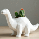Adorable Dinosaur Planter | Cute Desk Pot & Mini Vase for Home, Office Décor & Gifting