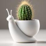 Cute Snail Planter | Mini Decorative Pot & Desk Vase | Creative Home & Office Décor Gift | Indoor Tabletop Plant Holder