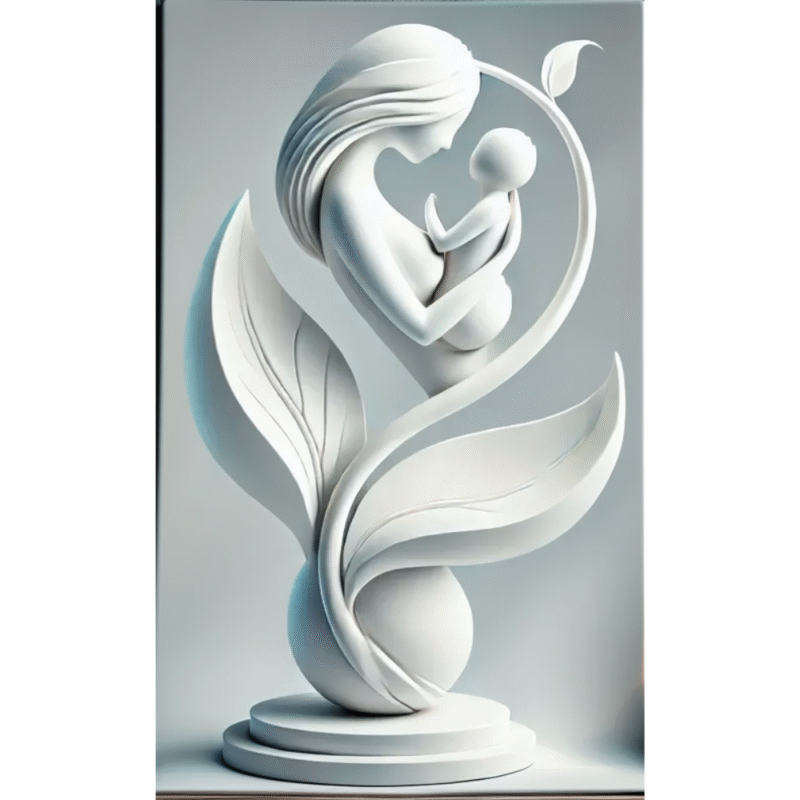 Mother Love Plant Decorator Sculpture | Elegant Home Décor Showpiece for Living Room, Bedroom, Office & Personal Use | Premium Gift for Family, Friends & Corporate Events - Image 3