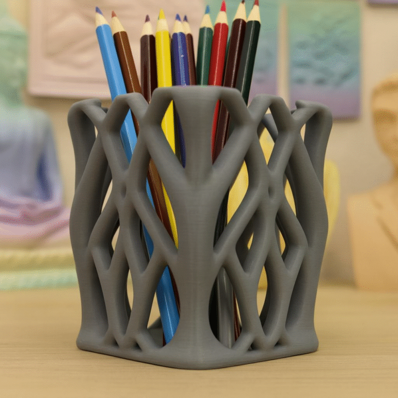 Premium 3D Printed Pen Holder for Office Desk | Stylish Corporate Gift & Workspace Organizer - Image 3