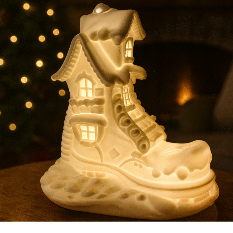 Christmas Boot House Lamp – Festive LED Decor Gift for Home, Office, Corporate Gifting & Christmas Celebrations - Image 3