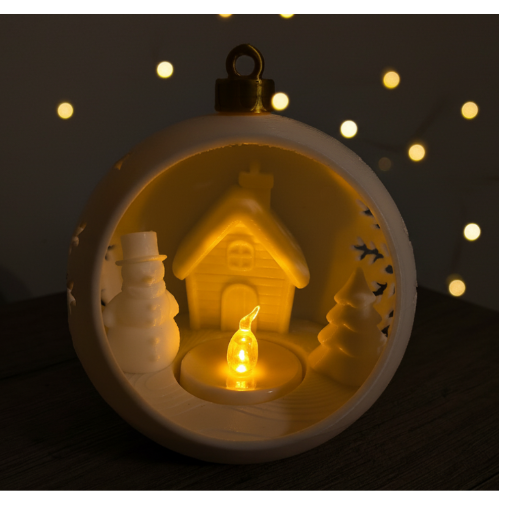 1 Christmas Bauble Tea Light – Festive LED Decorative Gift for Corporate, Events & Home Décor | Unique 3D Printed Christmas Gift - Image 1