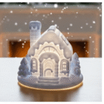 Christmas House Charm Tealight – Festive LED Home Décor Gift for Christmas, Corporate Gifting, Office Desk & Holiday Decoration