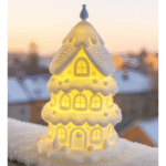 Winter Dream Snow-Draped Tealight Light | Festive Home Décor Gift | Premium Decorative Table Light