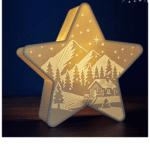 Star Tealight Lamp Mountains 3D Printed Christmas Gift for Corporate and Industrial Clients