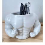 Muscular Man Pen Holder for Desk | Gym Theme Table Organizer | Bodybuilder Office Gift | Fitness Lover Gift