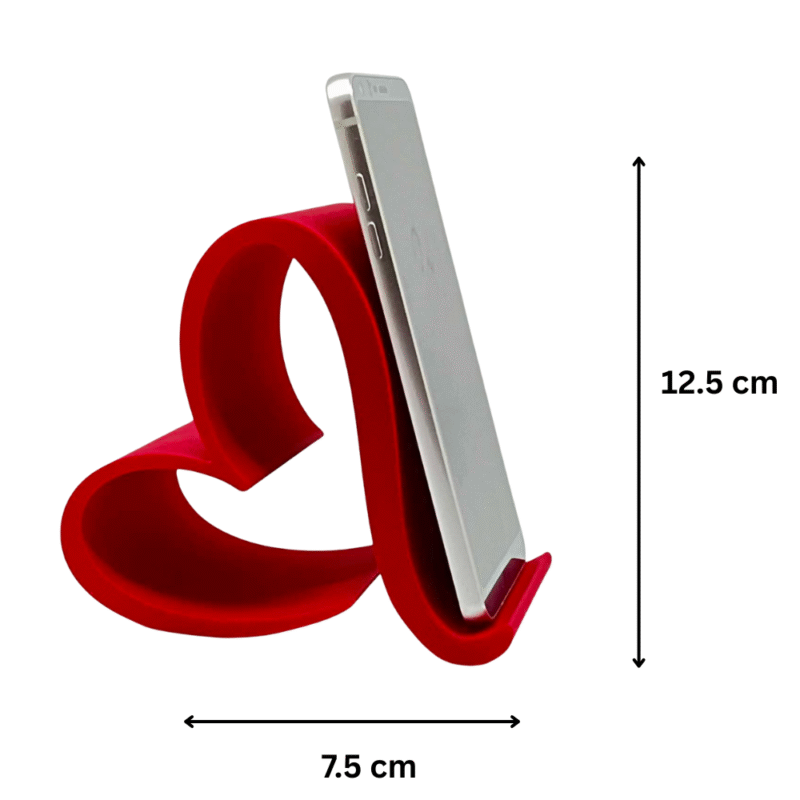 Heart Shaped Phone Stand | Valentine Gift, Desk Decor, Mobile Holder for Office & Home - Image 2