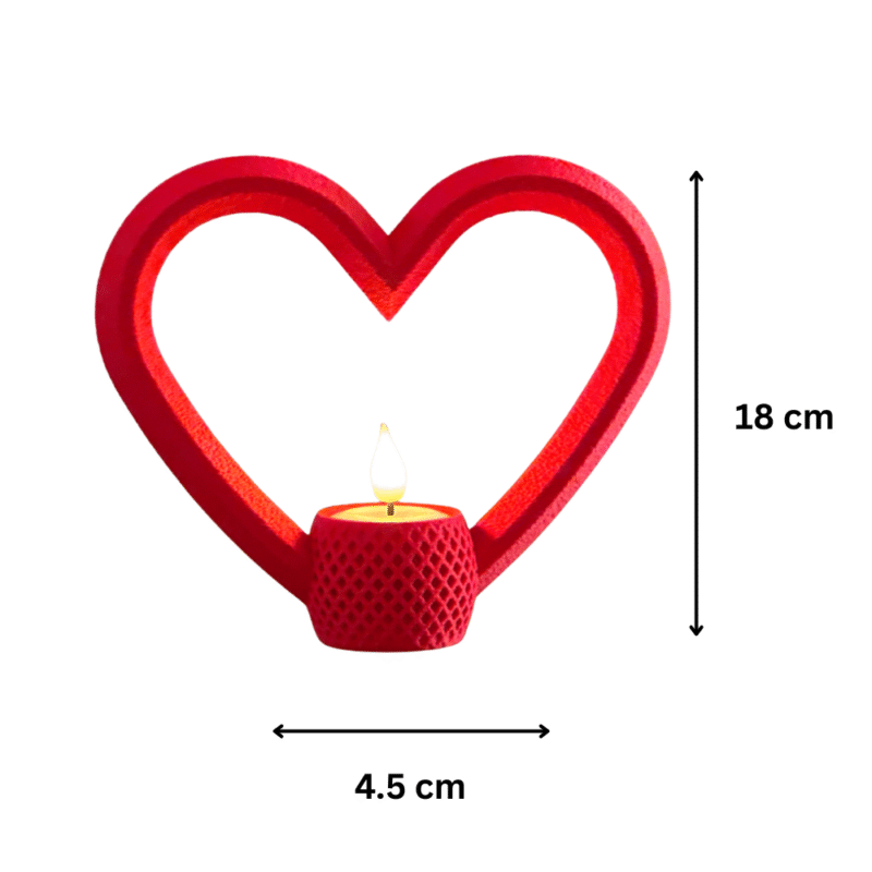 Designer Heart Tea Light Holder | Romantic Home Décor Gift | Valentine, Anniversary & Corporate Gifting - Image 2