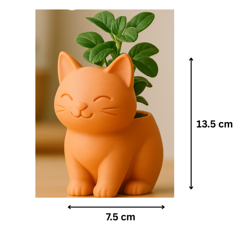 Cute Cat Planter for Desk & Home | Kitty Succulent Pot Gift for Plant Lovers | Cute Décor for Office, Home & Corporate Gifting - Image 2