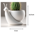 Cute Snail Planter | Mini Decorative Pot & Desk Vase | Creative Home & Office Décor Gift | Indoor Tabletop Plant Holder - Image 2