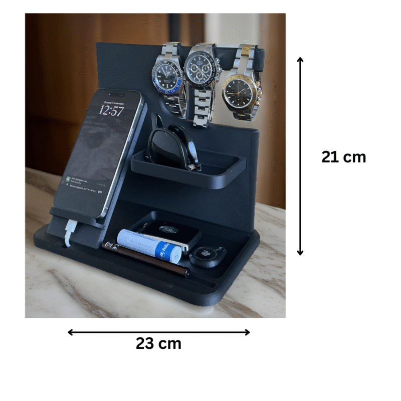 Multi-Brand Docking Station | Mobile, Watch, Goggle & Key Organizer | Premium Desk Stand for Office, Industry & Personal Use | Ideal Corporate & Festive Gift - Image 2
